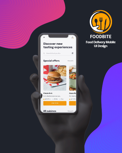 FOODBITE - Mobile App UI Design